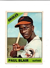 1966 TOPPS PAUL BLAIR CARD # 48 BALTIMORE ORIOLES BASEBALL CARD