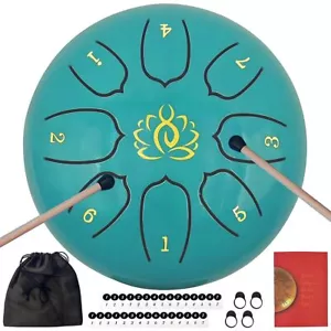 Rain Drum for Outside 6 Inch 8 Notes Steel Tongue Drum Instrument Hand Percus... - Picture 1 of 6