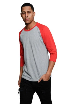 Victorious Мужская бейсбольная футболка реглан 3/4 длины рукав Джерси TS900 - Изображение 1 из 2