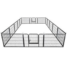 24" Dog Playpen Crate Fence Pet Play Pen Exercise Puppy Kennel Cage 16 Panel