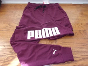 PUMA Big Boys Cuffed Bottom Track Pant - Gray OR Burgundy - Picture 1 of 5
