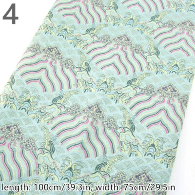 1M DIY Brocade Fabric Damask Cloth Costume Cheongsam Bag Sew Crafts Sewing Soft - Image 1 of 4