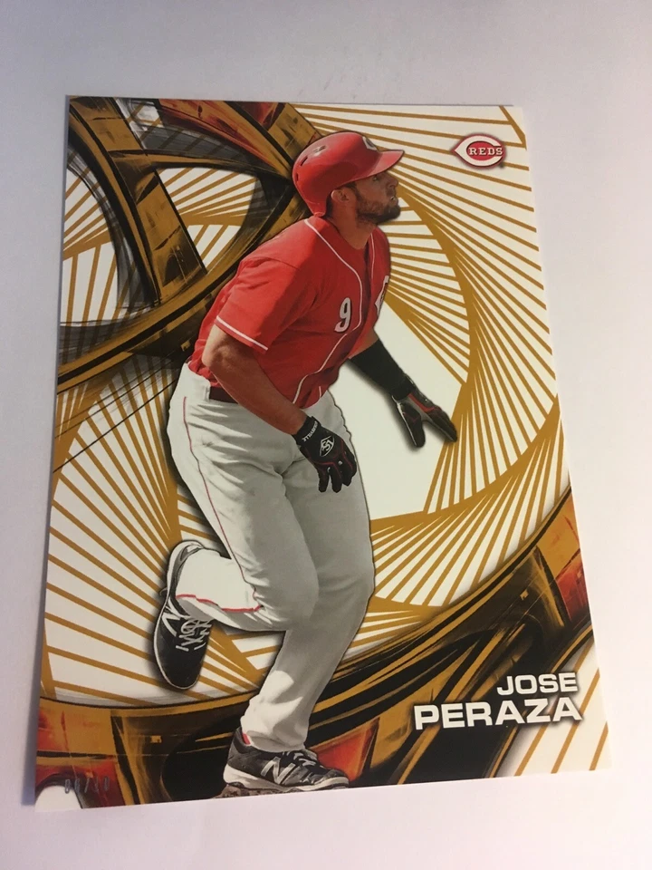2016 Topps High Tek Jumbo 5x7 Jose Peraza Reds RC HTJP #’d 06/10 Gold - Image 1 of 1