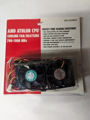 AMD Athlon K7 700-1000 MHz Processor CPU + Heatsink Fan Socket - Image 1 of 2