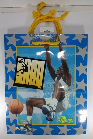 Vintage 1994 Shaquille O'Neal 7.5 x 9.5"  Orlando Magic Gift Bag NWT NOS Cover