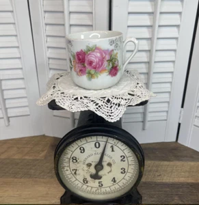 Vintage Tee Kaffeetasse Rosen Blumenmuster - Bild 1 von 8