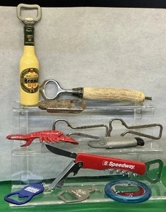 Lot of 12 Vintage Metal Bottle/Can Openers Beer & Other Unique Ones Stag Handle - Picture 1 of 15