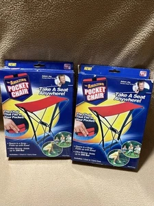 Menge 4 tolle Taschenstühle & Koffer WIE IM FERNSEHEN GESEHEN ROT/SCHWARZ  - Bild 1 von 6