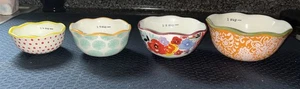 The Pioneer Woman Nesting Measuring Bowl Set 4 piece Fall Flowers Stoneware - Picture 1 of 7