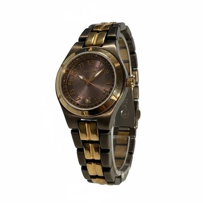 Reloj Fossil Mujer AM 4126 Dos Tonos Dorado Marrón Correa Acero Inoxidable Foto 1 de 4