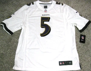 Joe Flacco Baltimore Ravens Men's White 2017 Nike Game Jersey - Picture 1 of 10