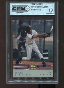 Derek Jeter Rookie 1992 Classic Best Blue Bonus #BC22 RC Yankees GEM MINT 10 - Picture 1 of 2