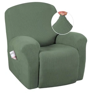 H.VERSAILTEX Super Stretch Recliner Cover Non-Slip Large Loden Frost Green - Picture 1 of 6