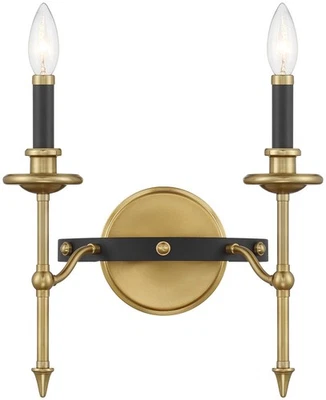 Aplique de baño Savoy House 9-9510-2 Consulado 2 luces 13" de alto - negro mate / Foto 1 de 4