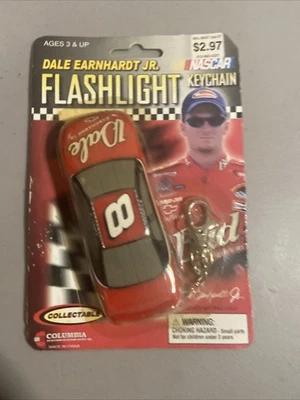 Vintage Dale Earnhardt Jr The #8 Red White Nascar Key Chain Race Car Flash Light - Image 1 of 2