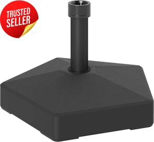 Black Patio Umbrella Base Holder Heavy Duty Stand Fillable 33–42LB for Outdoor - Picture 1 of 12