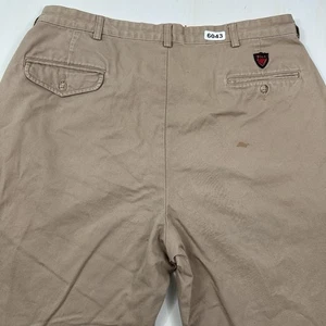 VTG Y2K Polo Golf Ralph Lauren Pleated Baggy Pants Men Actual 37x32 Khaki Chino - Picture 1 of 13