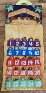 2012 Mattel Fisher Price Fabric Advent Calendar Nativity Christmas Complete - Picture 1 of 7