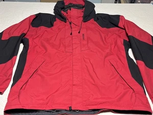 Marmot Mesh Lined Red Ski Jacket Multi Pocket Men’s XL Removable Hood  - Picture 1 of 19