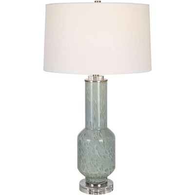 Lámpara de Mesa Uttermost 30172 Imperia Gris Agua Burbuja Vidrio y Níquel Cepillado Foto 1 de 3