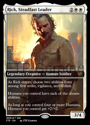 Rick, Steadfast Leader Borderless Style Card For EDH and Playtest - Image 1 of 3