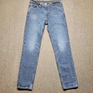 Jeans Levis uomo 30x32 511 blu dritto elasticizzato lavaggio medio denim anni 90 vita bassa - Foto 1 di 16