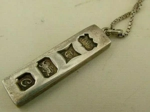 Silberbarren Antik Mit Kette IN Silber Reine Der Jahr 1977 Gewicht 10.5 Gramm - Bild 1 von 2