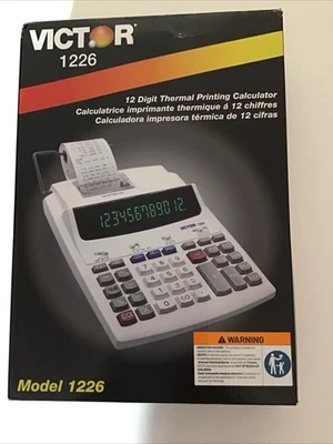 Victor 1226 12-Digit Thermal Printing Calculator (vct-1226) NEW - Image 1 of 4