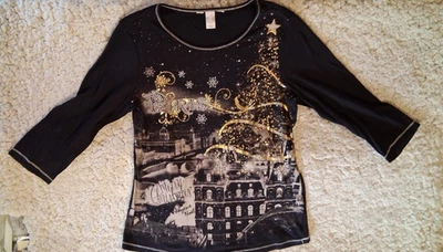 Camiseta Navidad París Adornada Talla M Foto 1 de 4