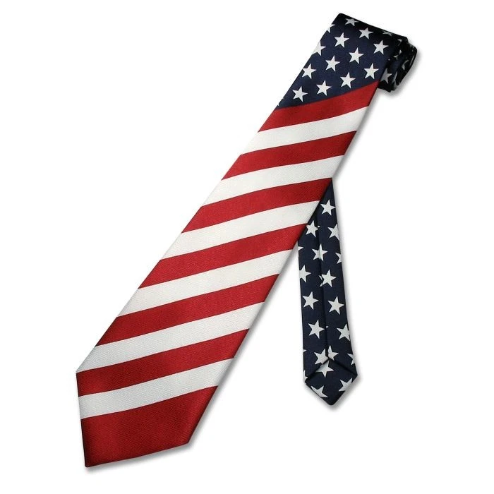 American Flag Mens Neck Tie USA Patriotic NeckTie - Image 1 of 2