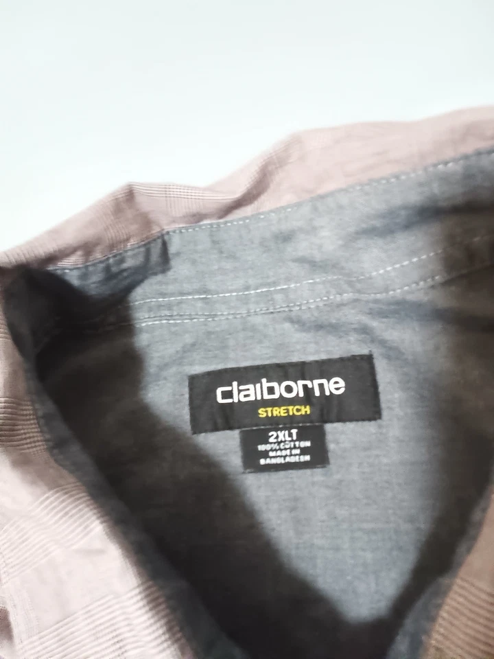 Claiborne Mens Shirt 2XL Stretch Button Down Stretch Free Shipping - Image 1 of 4