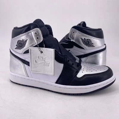 Sz 6.5W - WMNS Nike Air Jordan 1 Retro High OG Metallic Silver Toe CD0461-001 - Image 1 of 4
