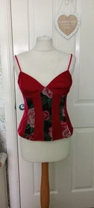 Y2K linea 100pc silk (chiffon) corset top size S 8-10 - Picture 1 of 10