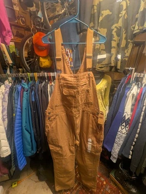 Nuevo con etiquetas Mono con tirantes Duluth Fire Hose 40x32 marrón 100 % algodón ropa de trabajo ajuste relajado Foto 1 de 4