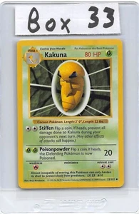 LENGTH ERROR - Kakuna 33/102 - SHADOWLESS Base Set - VINTAGE Pokémon CARD - NM - Picture 1 of 2