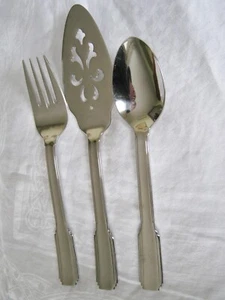 Wallace 3 piezas para porciones. Corea 18/10 pastelería/pastel, tenedor de carne fría, cuchara para servir - Imagen 1 de 6