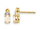 Natural Opal Earrings 1/2 Carat (ctw) in 14K Yellow Gold