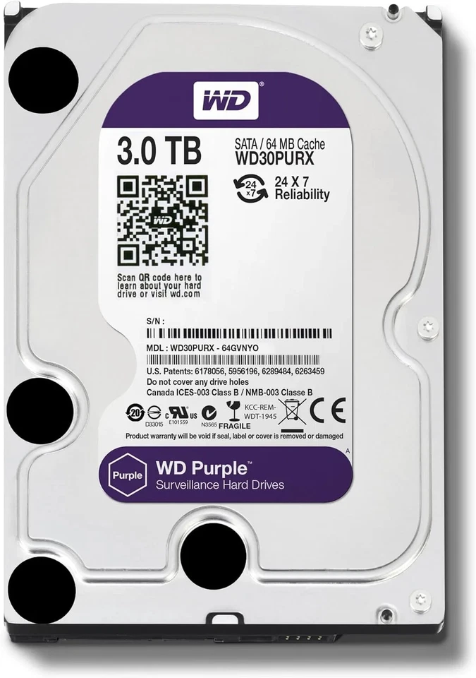 Wholesale 2TB 3TB 6TSurveillance Internal Hard Drive Disk 3.5" 64MCache SATA III - Image 1 of 4
