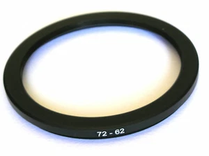 STEP DOWN ADAPTER 72MM-62MM STEPPING RING 72MM TO 62MM 72-62 FILTER ADAPTOR - Picture 1 of 1