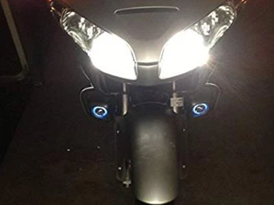 White LED Halo Fog Lamps Driving Light Kit for Honda GL 1800 GoldWing GL1800 - Image 1 of 4