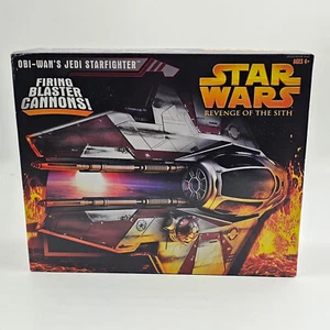 Star Wars ROTS Obi-Wan Kenobi Jedi Starfighter 1st Release Factory Sealed - Picture 1 of 3