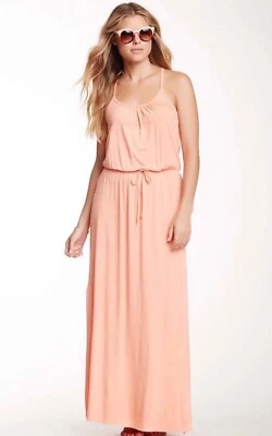 Loveappella Woman’s Extra Large Peach with Racer Back Maxi Summer Dress NWT - Image 1 of 2