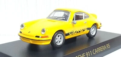 1/64 Kyosho PORSCHE 911 CARRERA RS AMARILLO 1973 modelo de coche fundido a presión Foto 1 de 3