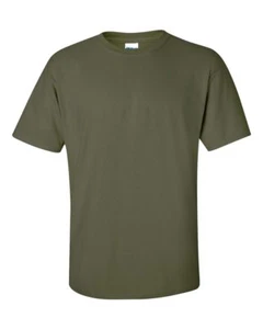 Military Green GILDAN Men's Plain 100% Cotton Blank T shirt Tee BULK - Picture 1 of 1