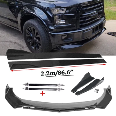 For Ford F150 F-150 Carbon Fiber Front Bumper Lip Splitters Side Skirt Body Kits - Imagem 1 de 4