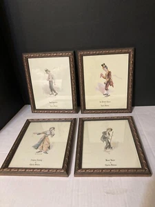 Juego de 4 bocetos de Charles Dickens retratados por Kyd enmarcados - Imagen 1 de 7
