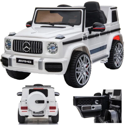 Mercedes-Benz G 63 G63 AMG V8 Biturbo Kinderauto Kinderfahrzeug Elektroauto Weiß