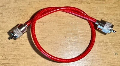 ROCKET RADIO RED mini 8 RG8X coax cable Low Loss Fitted PL259 0.5m