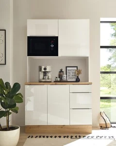  Küchen Buffet Marleen Premium 120 cm Weiß Artisan Eiche Respekta - Bild 1 von 12