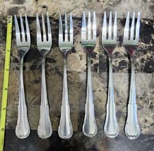 SET OF 6 WMF GERMANY🇩🇪 CROMARGAN STAINLESS c1982- BAROCK PASTRY EATING FORKS🍰